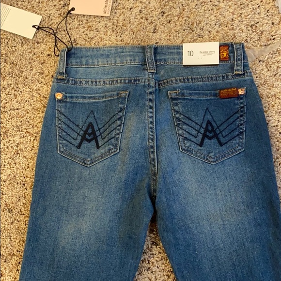 7 for all mankind girls ankle skinny jeans - Picture 3 of 3